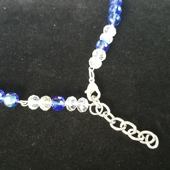 Repurposed Vintage Czech Glass Crystal Necklace - Picture 8 of 16